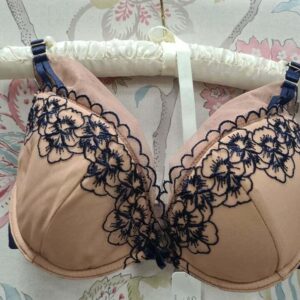 Floral Embroidery Luxury Plunge Bras/Thongs High Street Brand