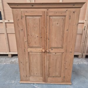 Antique Solid Pine Two Door Cupboard