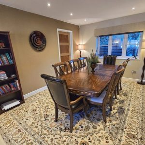 Large American 8 Seater Dining Table With Matching Chairs