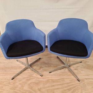 Pair Of Sesa Systems Office Design Chair With Aluminium Base