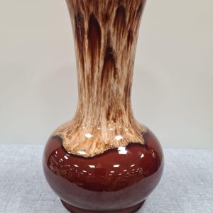 Melba Ware Toffee Drip Bottle Vase