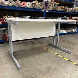 Traditional Computer Desk with Cantilever Legs- White