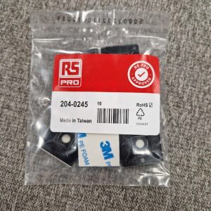 RS Pro 204-0245 Self Adhesive Black Cable Tie Mount