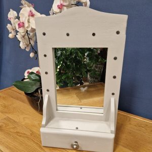 Handmade Rustic Wall Mirror With Drawer