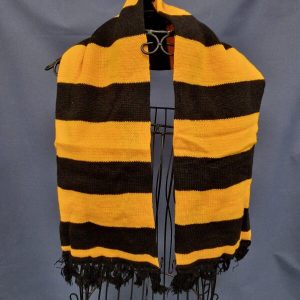 Retro Football Scarf, Black and yellow- Watford, Burton, Harrogate