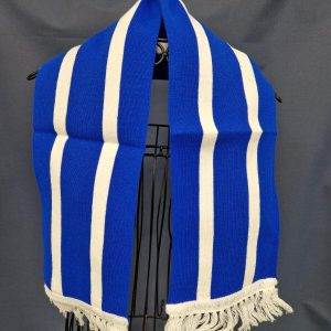 Retro Football Scarf, Blue with Long White Stripes- Everton