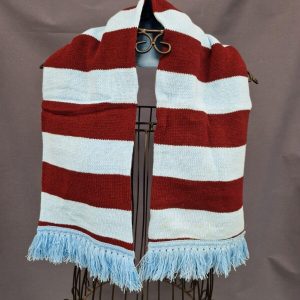 Retro Football Scarf, Claret and Blue- West Ham, Aston Villa