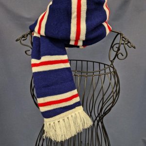Retro Football Scarf, Navy, White and Red Stripe- Rangers