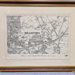 Reproduction Bradford Map Print In Frame 1890-1891 Francis Frith
