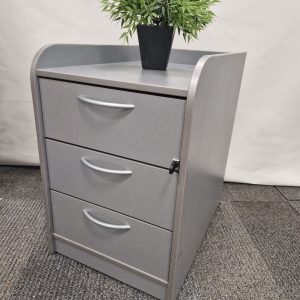 Grey Pedestal On Wheels