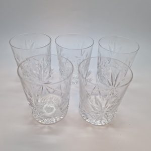 Set of 5 Edinburgh Crystal STAR of Edinburgh Small Tumbler Glasses