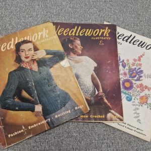 Set Of Three Vintage 1950's Needlework Illustrated Magazine