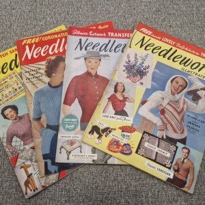 Set Of 4 Vintage 1950s Needlework Illustrated Magazines 210/211/217/219