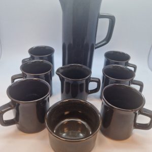Mid Century Govancroft Lunar Coffee Set- Coffee Pot, Mugs, Creamer, Sugar Bowl