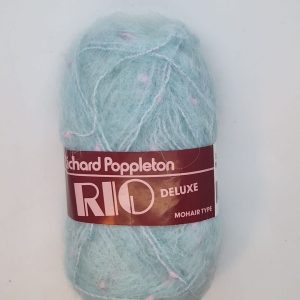 Richard Poppleton Rio Delux Mohair Type Shade:717 Baby Blue Woth Pink Flecks 25g