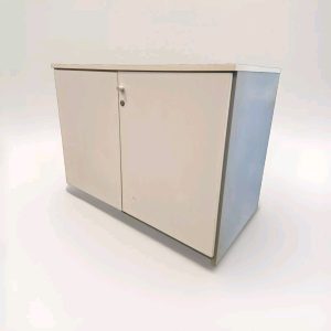 Off White & Grey Low Office Cabinet