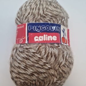 Pingouin Caline Acrylic/Mohair/Wool Yarn Colour 02 (Brown/cream/white) 50g