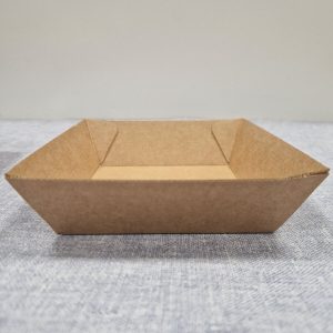 Corrugated Takeaway Leakproof Open Burger Tray 110x110x40mm