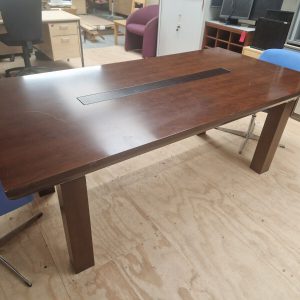 6-8 Seater Modern Dark Wood Table
