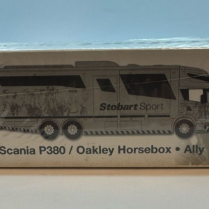 Atlas Stobart Sport Scania P380 Oakley Horsebox Ally 1:76 Scale