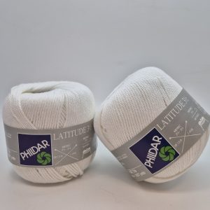 2 X Phildar Latitude 3.5 Yarn White