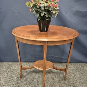 Edwardian Two Tier Mahogany Oval Side Table