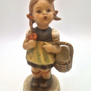Vintage Goebel Hummel ''SISTER'' Girl with Basket and Flower Figurine