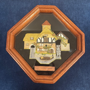 David Winter Cottages 'Pershore Mill' Framed 3D wall Hanging 1990