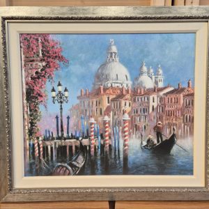 Springtime In Venice By John Kelly Large Framed Print Giclee On Canvas