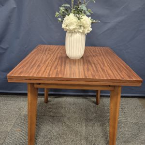 Mid Century Teak And Formica Draw Leaf Extending Table