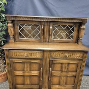 Small Priory Court Cupboard Dark Elm