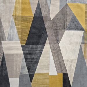 Harlequin Pythagorium Graphite/Gold Velvet 1.45m Roll End