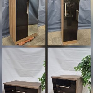 Argos Madrid Bedroom Furniture - Black/Mirror/Ash Veneer