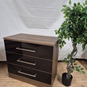 Argos Madrid Bedroom Furniture - Black/Mirror/Ash Veneer