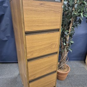 Contraplan 4 Door Teak Veneer Filing Cabinet