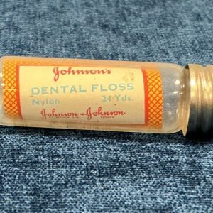 Vintage Johnson & Johnson Dental Floss Jar