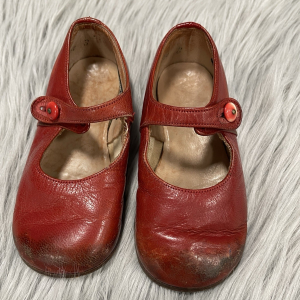 Vintage 1950/60s Start-rite Childrens Red Buckle up Shoes - Childrens Size 3
