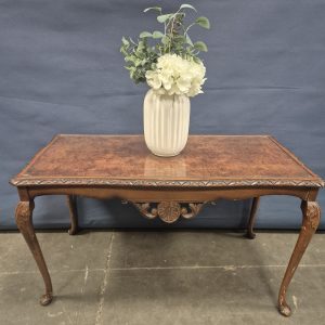 Archie Shine 1930's Queen Anne Style Burr Walnut Coffee Table