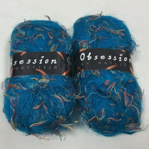 2x Hayfield Obsession Mohair Shade:113 Turquoise 50g