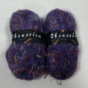 2x Hayfield Obsession Mohair Shade:088 Purple 50g