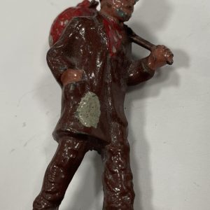 Vintage Lead  Figurine Hobo With Knapsack