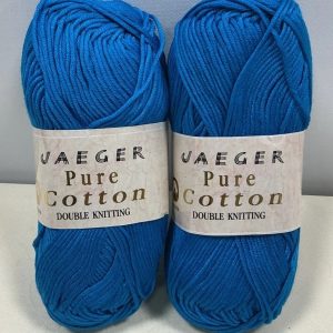 2x Jaeger Pure Cotton DK Shade:587 Turquoise 50g
