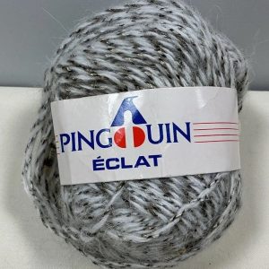 Pingouin Eclat Yarn Shade:01 White/Gold/Black 50g