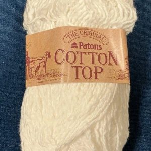The Original Patons Cotton Top Yarn Shade:6400 White