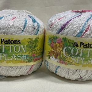 2x Patons Cotton Splash Yarn Shade:2405 White 50g