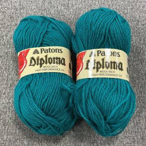 2x Patons Diploma Wool Rich High Performance DK Shade:6733 Jade 50g
