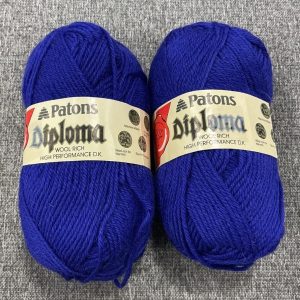 2x Patons Diploma Wool Rich High Performance DK Shade:6735 Cobalt Blue 50g
