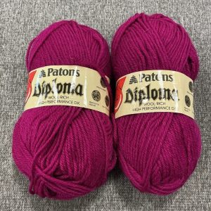 2x Patons Diploma Wool Rich High Performance DK Shade:6737 Magenta 50g