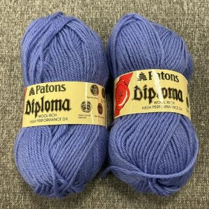 2x Patons Diploma Wool Rich High Performance DK Shade:6762 Cornflower 50g