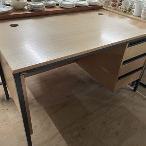 Beech Veneer Desk with 3 Drawers